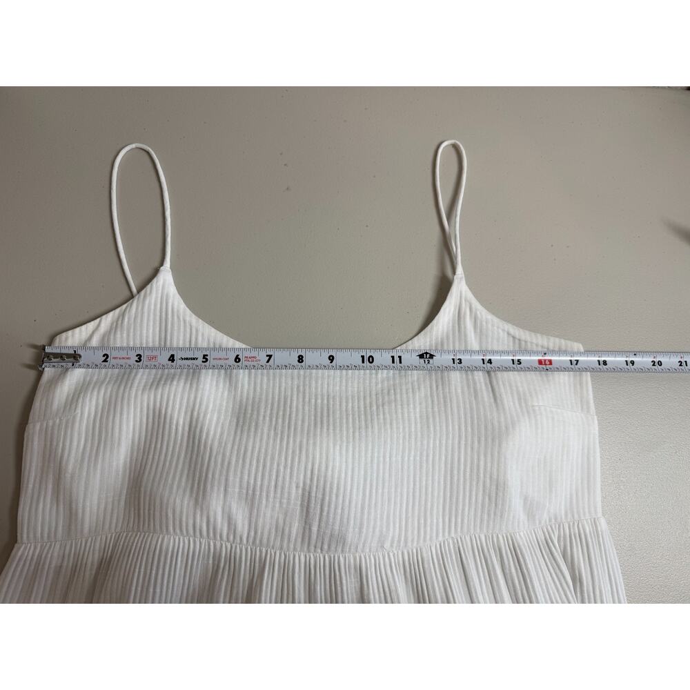 J Crew Bow Back Tiered Maxi Dress In Soft Gauze Womens Size Large White - Picture 8 of 15